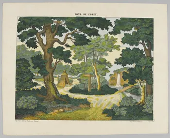 estampe FOND DE FORET. 1953.86.4527 Photo RMN-Grand Palais (Mucem)