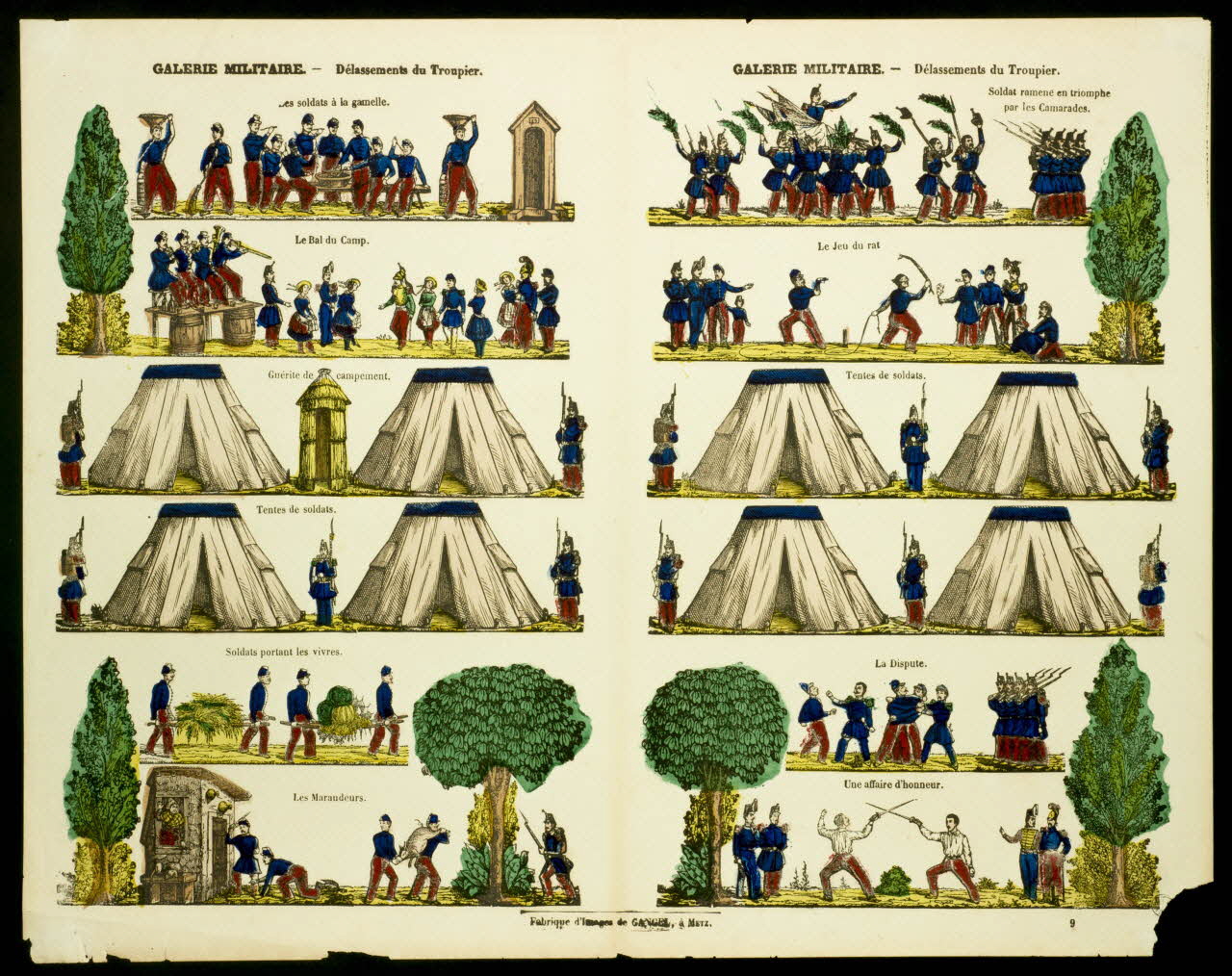 Charles Nicolas Gangel estampe GALERIE MILITAIRE. Lorraine, France 1852-1858 1953.86.2839 Photo