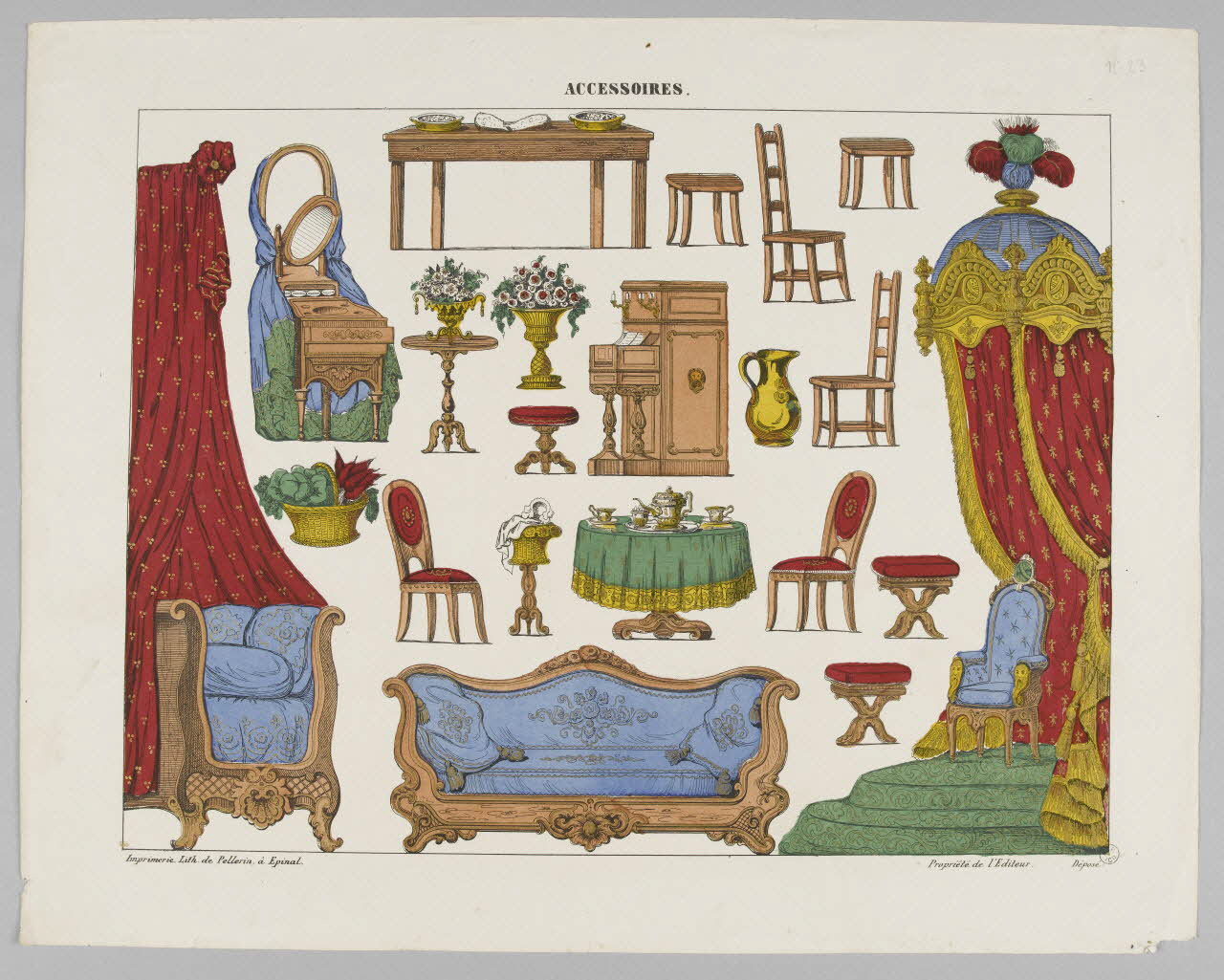 estampe ACCESSOIRES. 1953.86.4545 Photo RMN-Grand Palais (Mucem)