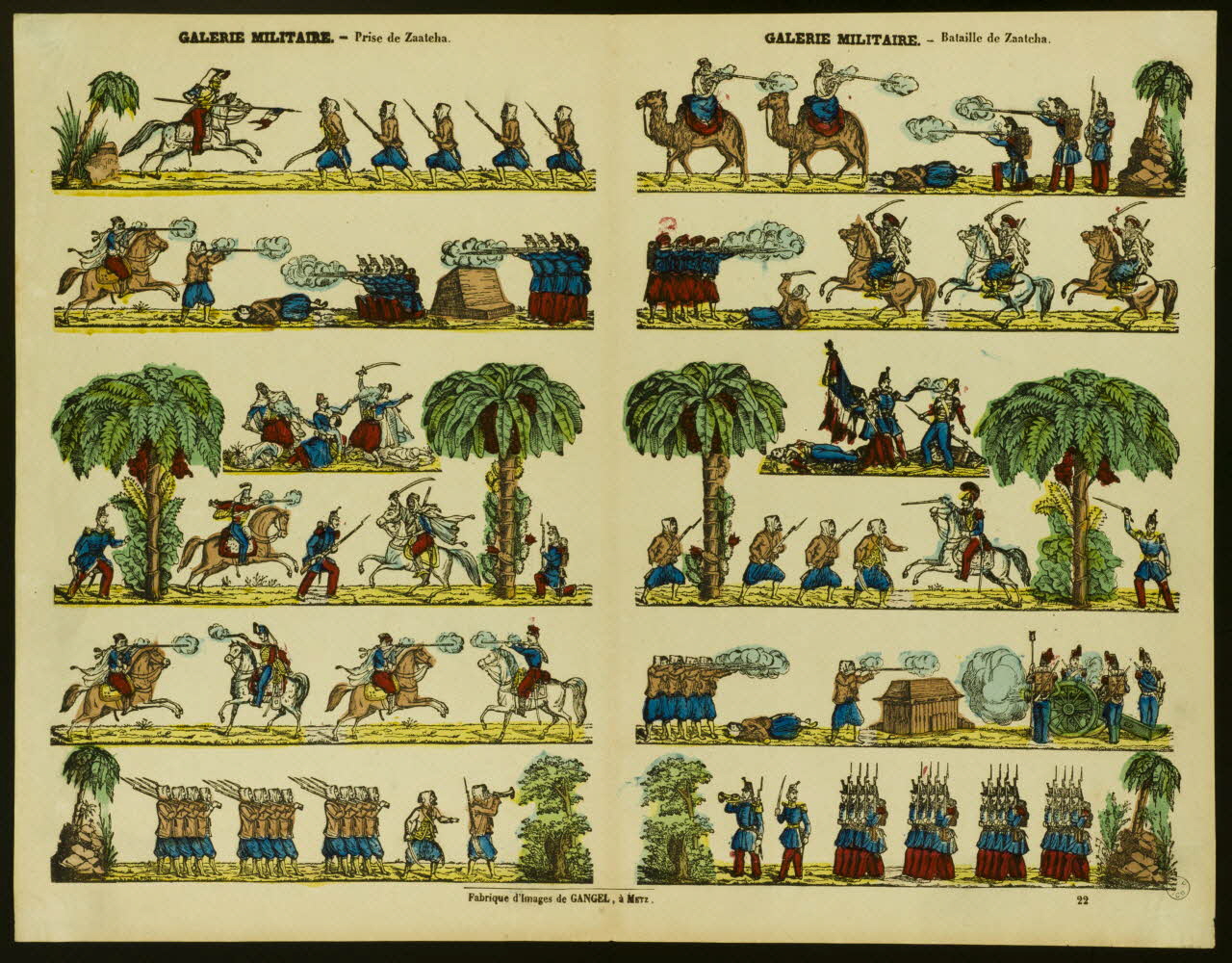 Charles Nicolas Gangel estampe GALERIE MILITAIRE. Metz 1852-1858 1953.86.2852 Photo