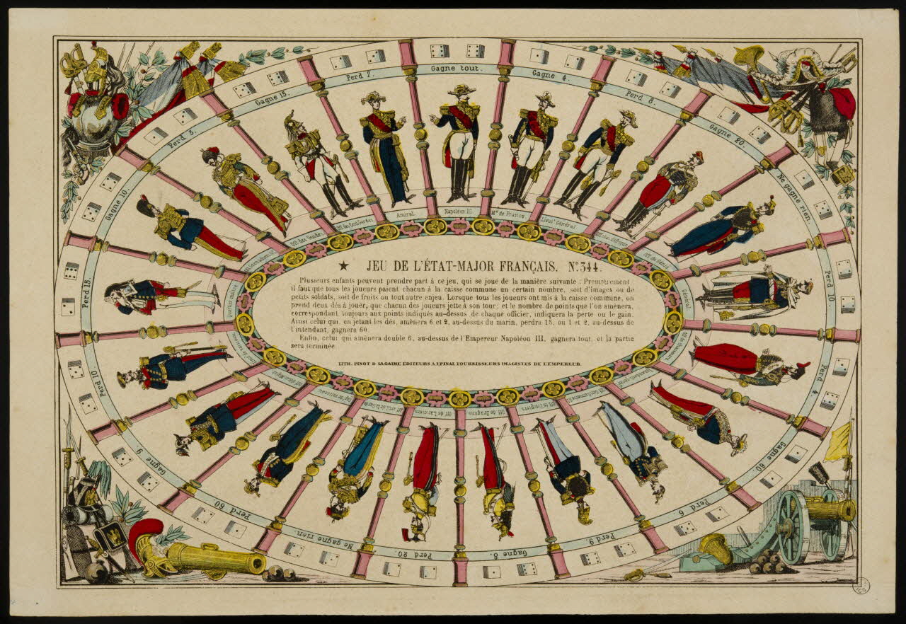 estampe JEU DE L'ETAT-MAJOR FRANCAIS. 1953.86.2853 Photo