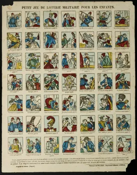 estampe PETIT JEU DE LOTERIE MILITAIRE POUR LES ENFANTS. 1953.86.2862 Photo