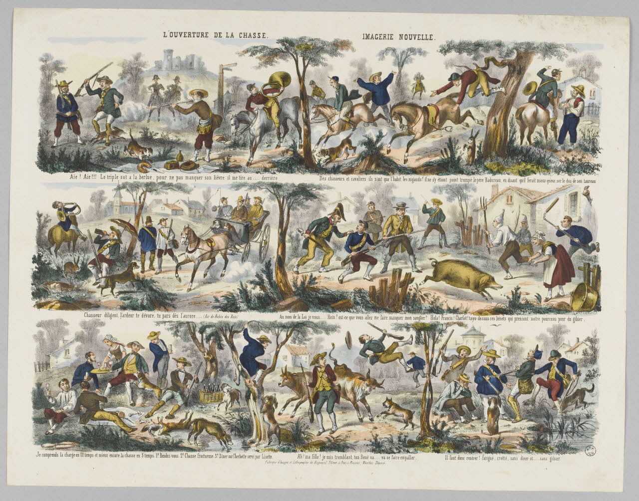 Elie Haguenthal à registres (3) L'OUVERTURE DE LA CHASSE. Pont-à-Mousson 1870-1880 1953.86.5023 Photo RMN-Grand Palais (Mucem)