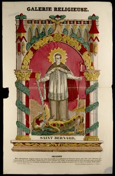 estampe GALERIE RELIGIEUSE.  SAINT BERNARD. 1953.86.288 Photo