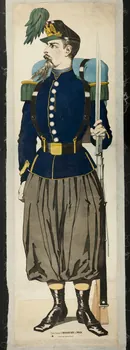 Pinot et Sagaire affiche (Armée Française) CHASSEURS A PIED. 1860-1870 1953.86.2886 Photo