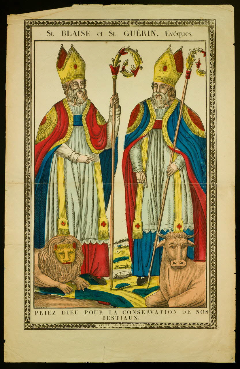estampe St. BLAISE et St. GUERIN, Evêques. 1953.86.290 Photo