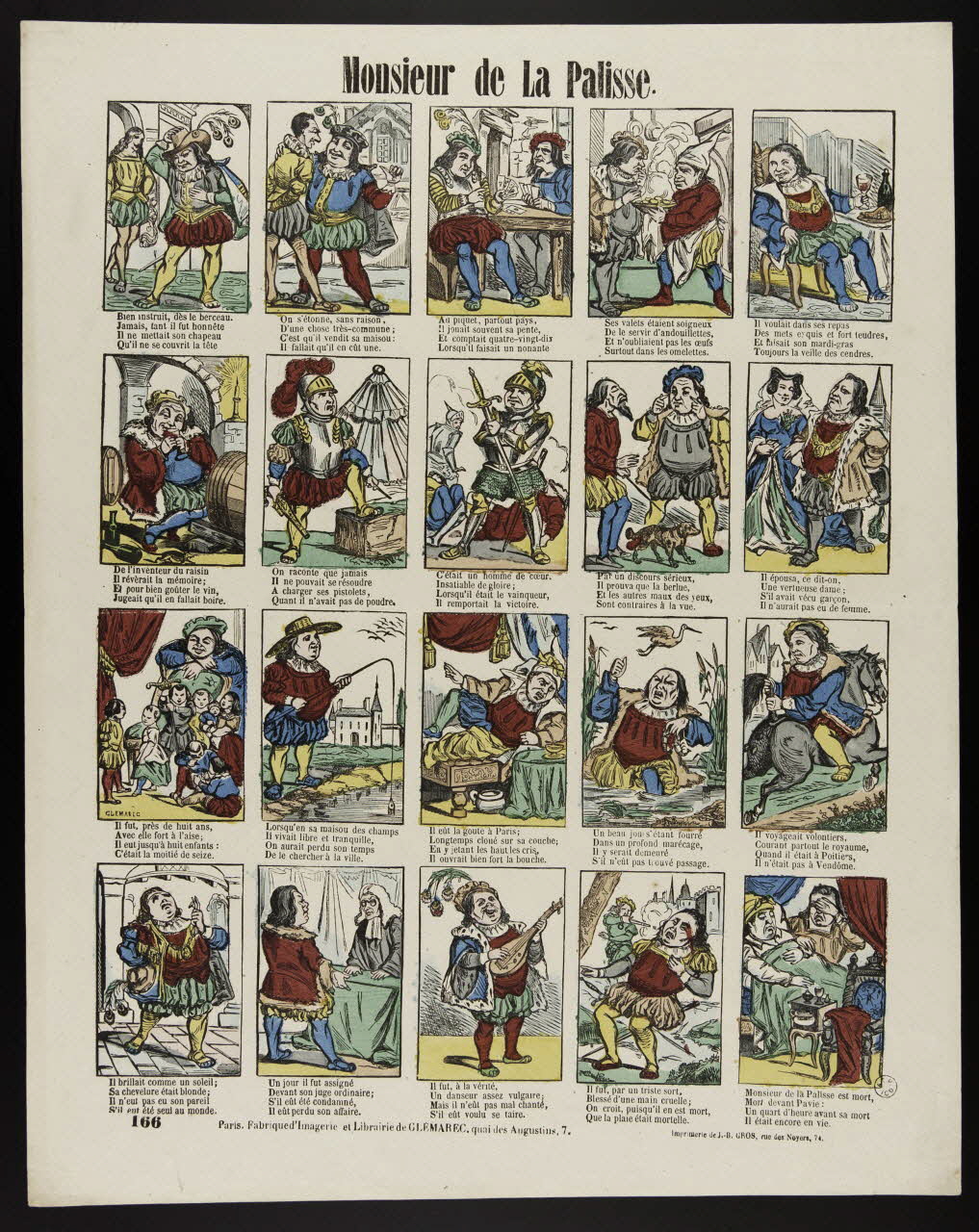 Charles-Eugène Glémarec ; Jean-Baptiste Gros à compartiments (5x4) Monsieur de la Palisse. Paris 1849-1858 1953.86.2928 Photo
