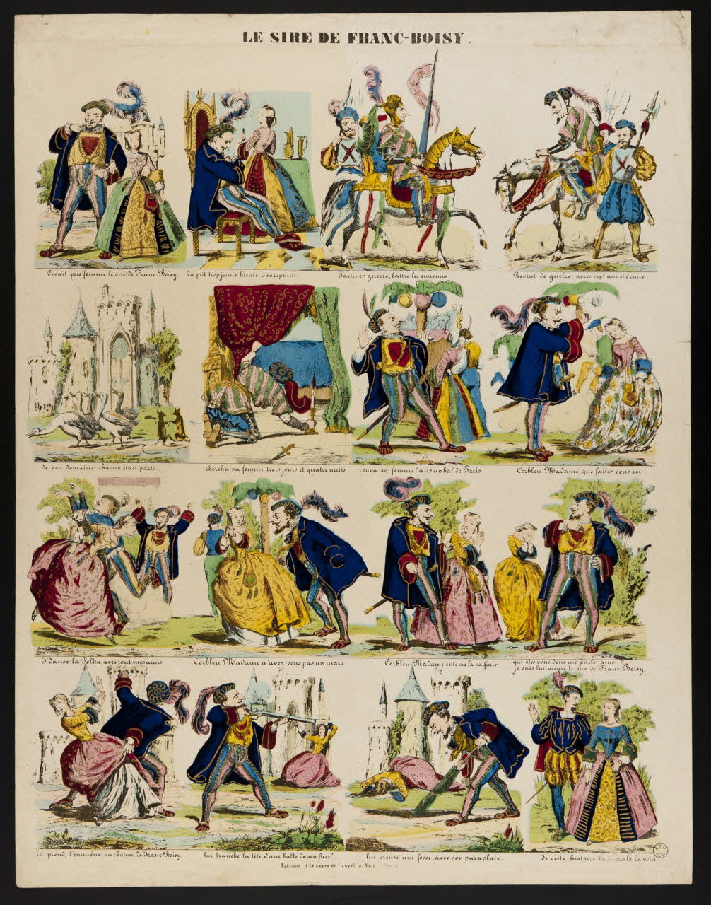 Charles Nicolas Gangel estampe LE SIRE DE FRANC-BOISY. Metz 1852-1858 1953.86.2930 Photo