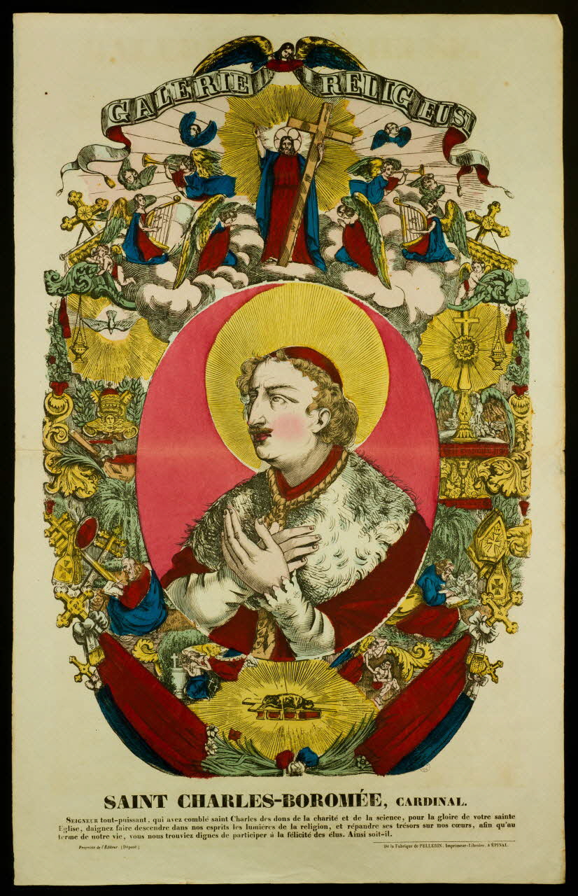 estampe GALERIE RELIGIEUSE  SAINT CHARLES-BOROMEE, CARDINAL. 1953.86.294 Photo