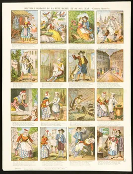 estampe VERITABLE HISTOIRE DE LA MERE MICHEL ET DE SON CHAT. (Chanson illustrée). 1953.86.2949 Photo