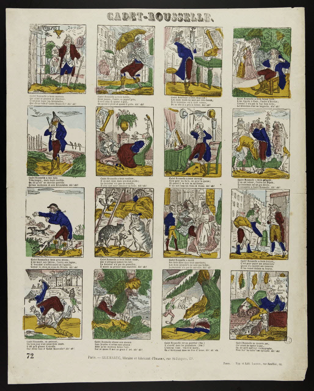 François Lacour ; Charles-Eugène Glémarec à compartiments (4x4) CADET-ROUSSELLE. Paris 1858-1860 1953.86.2967 Photo