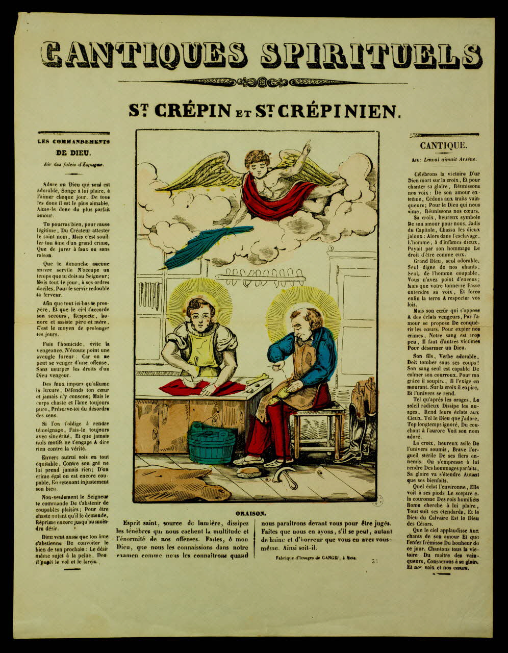 Charles Nicolas Gangel estampe ST. CREPIN ET ST. CREPINIEN. Metz 1852-1858 1953.86.297 Photo