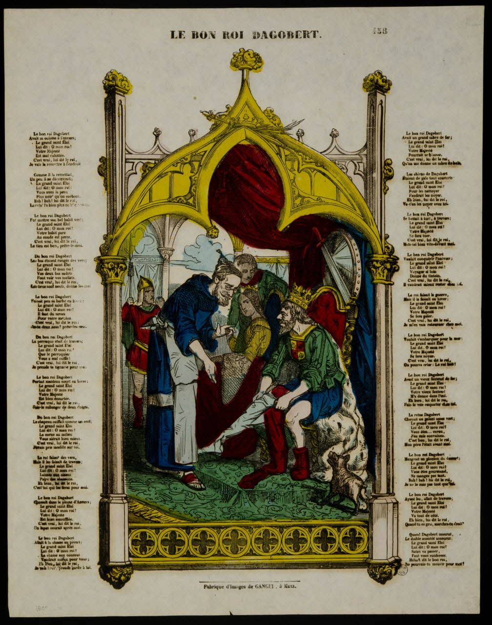 Charles Nicolas Gangel estampe LE BON ROI DAGOBERT. Metz 1852-1858 1953.86.2981 Photo