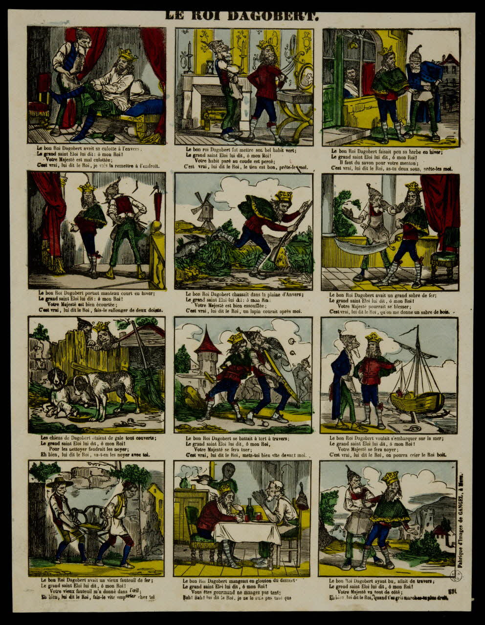 Charles Nicolas Gangel estampe LE ROI DAGOBERT. Metz 1852-1858 1953.86.2985 Photo