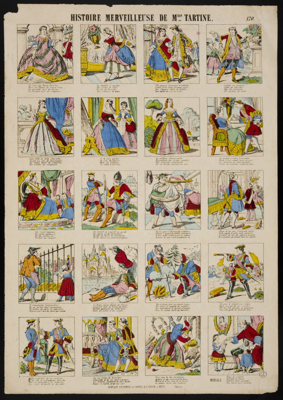 Gangel et Didion estampe HISTOIRE MERVEILLEUSE DE Mme.. TARTINE. Metz 1858-1868 1953.86.3040 Photo
