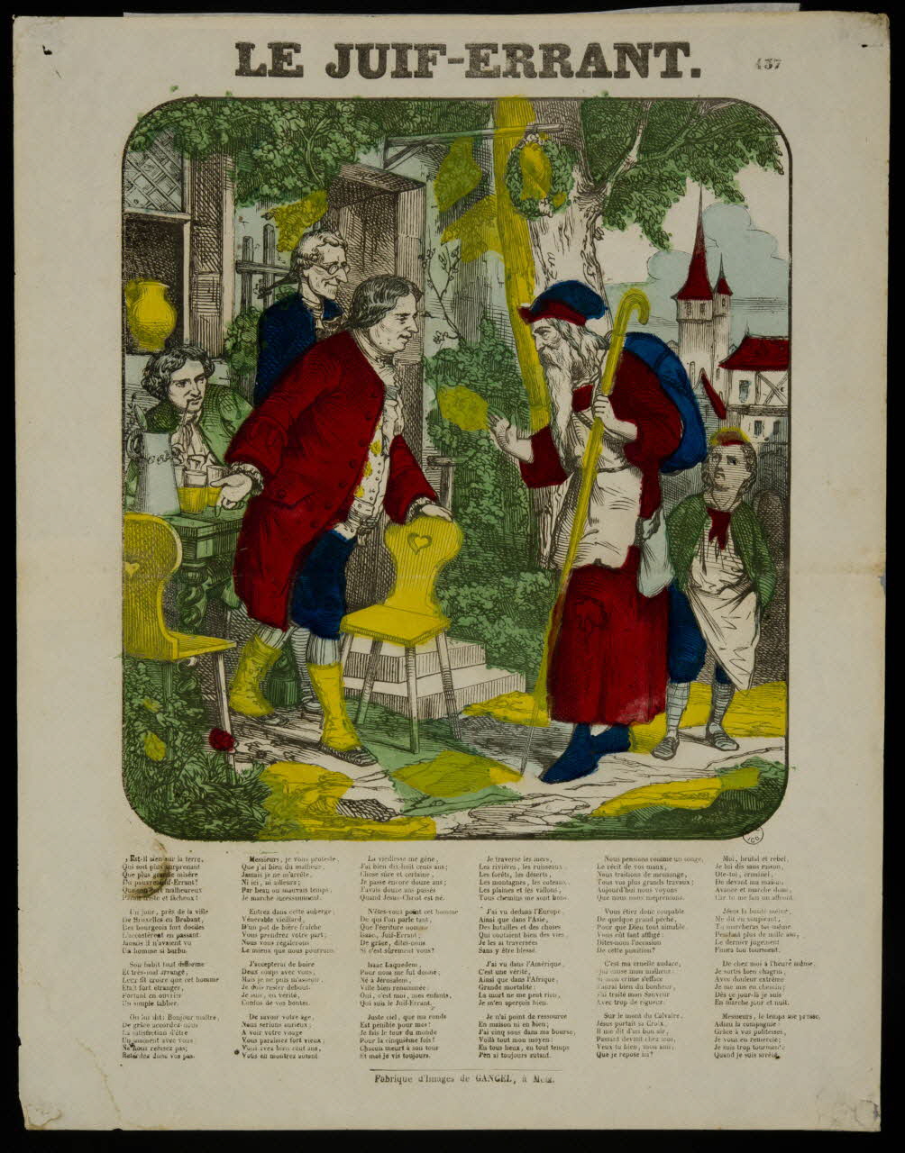 Charles Nicolas Gangel estampe LE JUIF-ERRANT. Metz 1852-1858 1953.86.3147  Photo