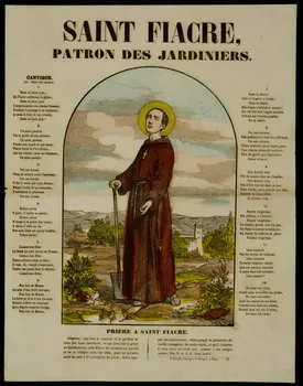 Charles Nicolas Gangel estampe SAINT FIACRE,  PATRON DES JARDINIERS. Metz 1852-1858 1953.86.315 Photo