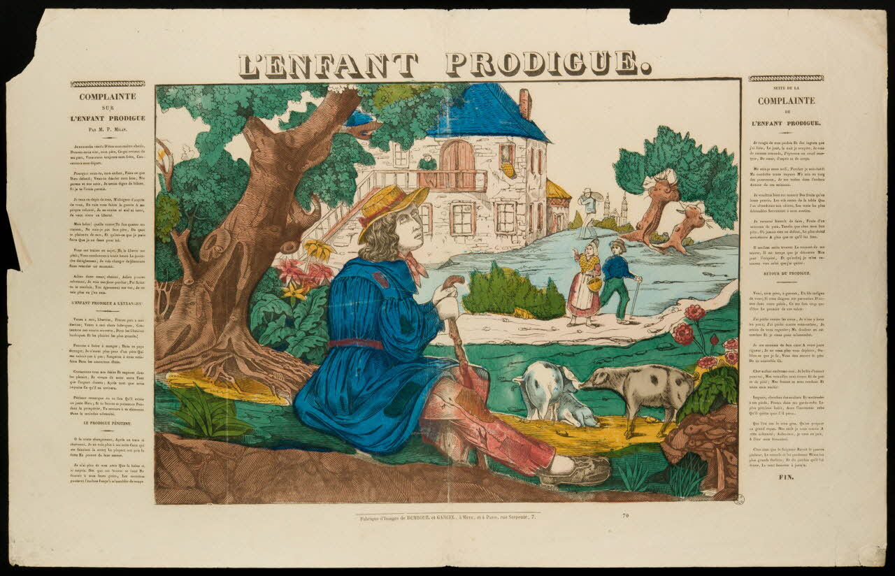 Dembour et Gangel estampe L'ENFANT PRODIGUE. Metz 1840-1852 1953.86.3156 Photo