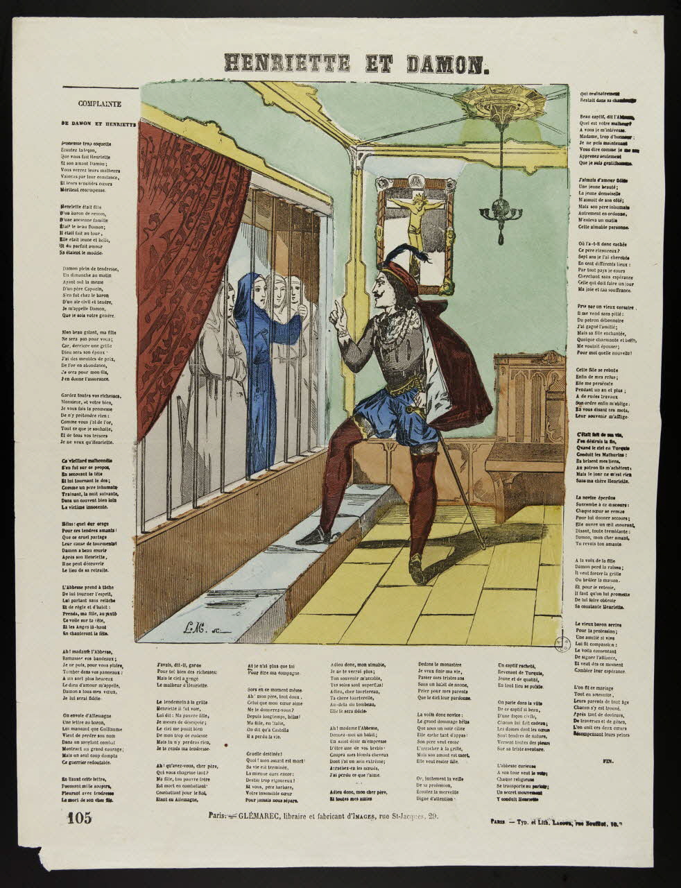 estampe HENRIETTE ET DAMON. 1953.86.3170 Photo