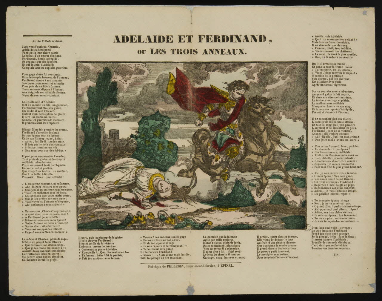 estampe ADELAIDE ET FERDINAND,  OU LES TROIS ANNEAUX. 1953.86.3184 Photo