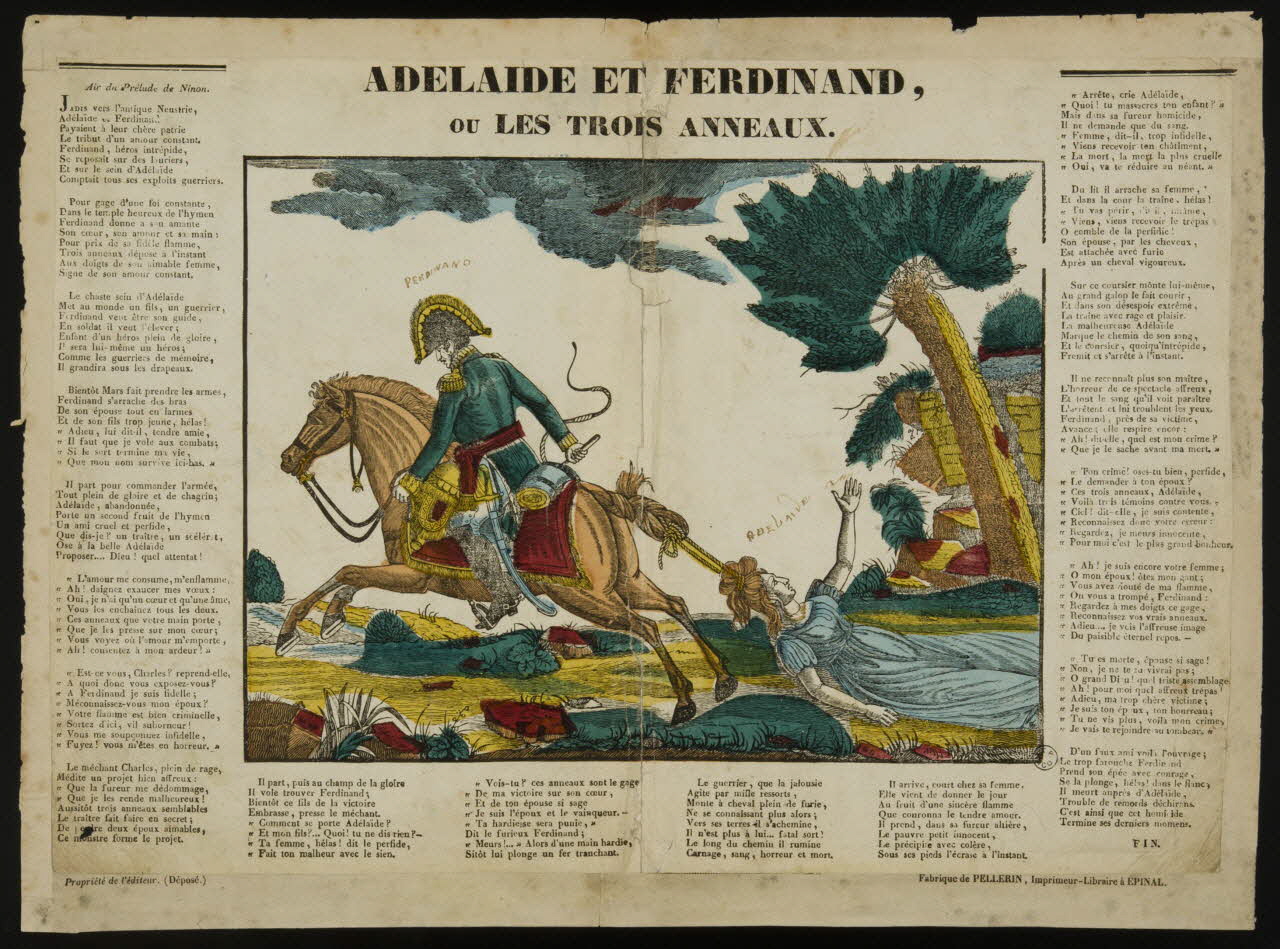 estampe ADELAIDE ET FERDINAND,  OU LES TROIS ANNEAUX. 1953.86.3185 Photo