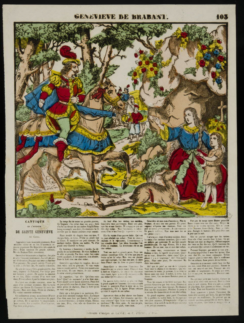 Gangel et Didion estampe GENEVIEVE DE BRABANT. Metz 1858-1868 1953.86.3197 Photo