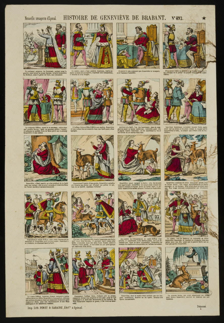 estampe HISTOIRE DE GENEVIEVE DE BRABANT. 1953.86.3202 Photo