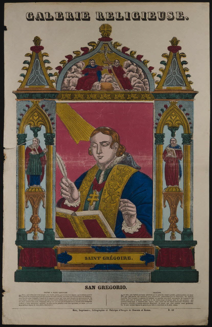 Dembour et Gangel estampe GALERIE RELIGIEUSE.  SAINT GREGOIRE Metz 1840-1852 1953.86.323 Photo