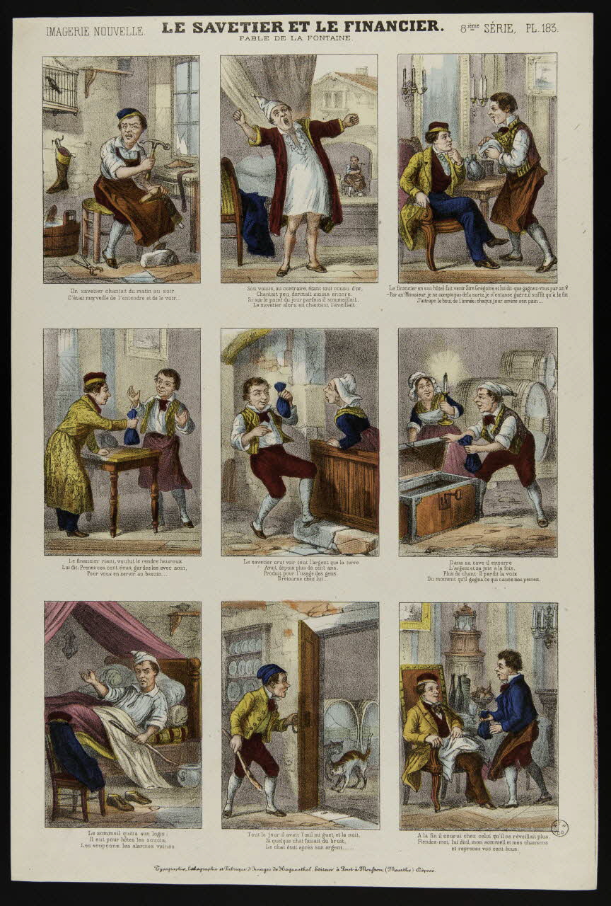 estampe LE SAVETIER ET LE FINANCIER. 1953.86.3251 Photo
