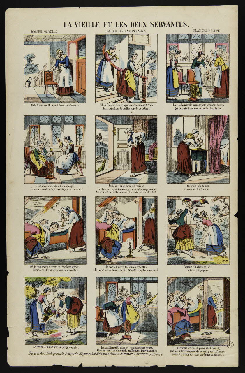 estampe LA VIEILLE ET LES DEUX SERVANTES. 1953.86.3254 Photo
