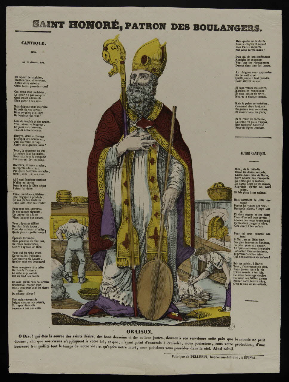 estampe SAINT HONORE, PATRON DES BOULANGERS. 1953.86.326 Photo