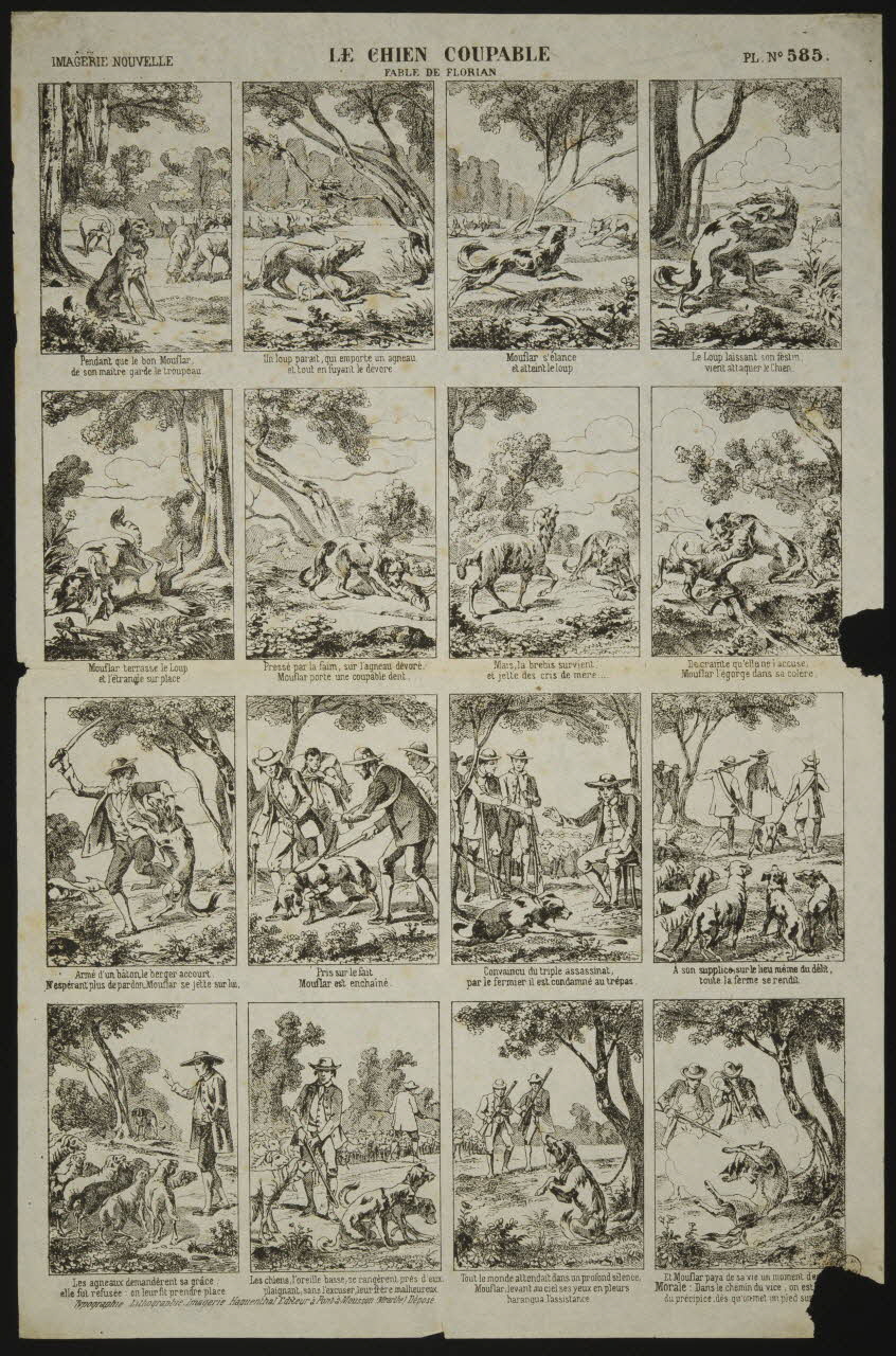 estampe LE CHIEN COUPABLE 1953.86.3265 Photo