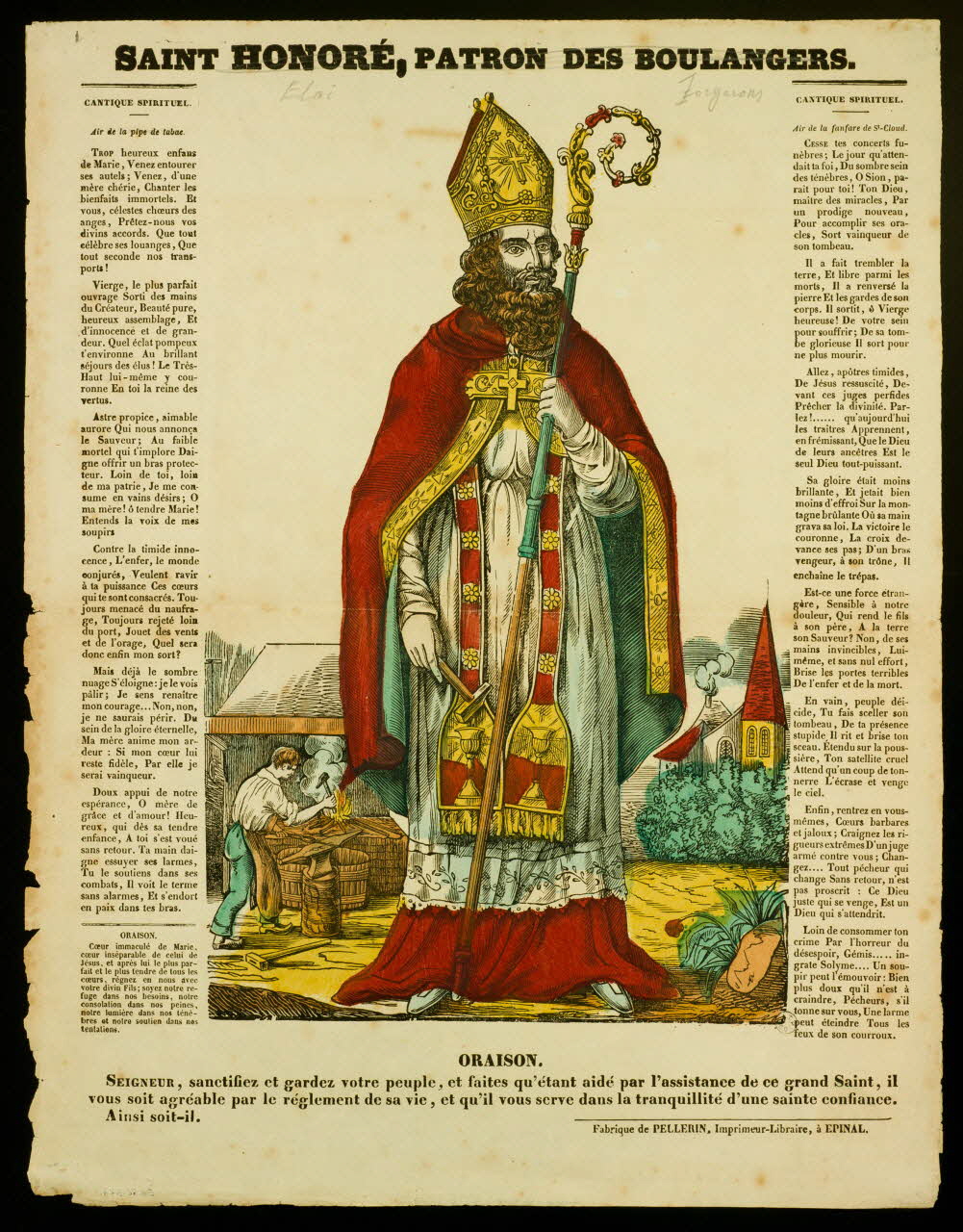 estampe SAINT HONORE, PATRON DES BOULANGERS. 1953.86.328 Photo