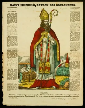 estampe SAINT HONORE, PATRON DES BOULANGERS. 1953.86.328 Photo