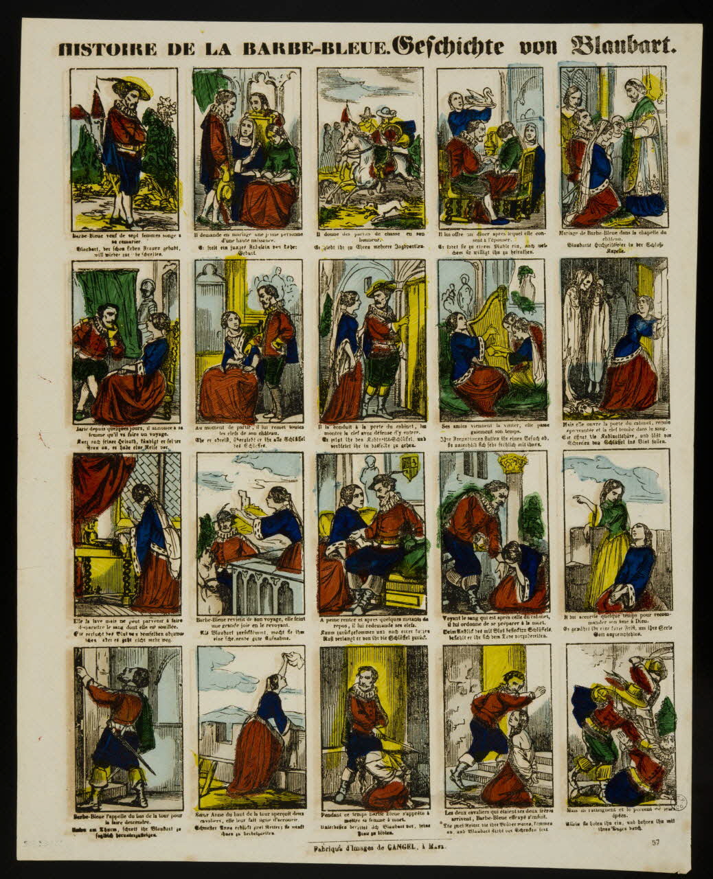 Charles Nicolas Gangel estampe HISTOIRE DE LA BARBE-BLEUE. Metz 1852-1858 1953.86.3302 Photo