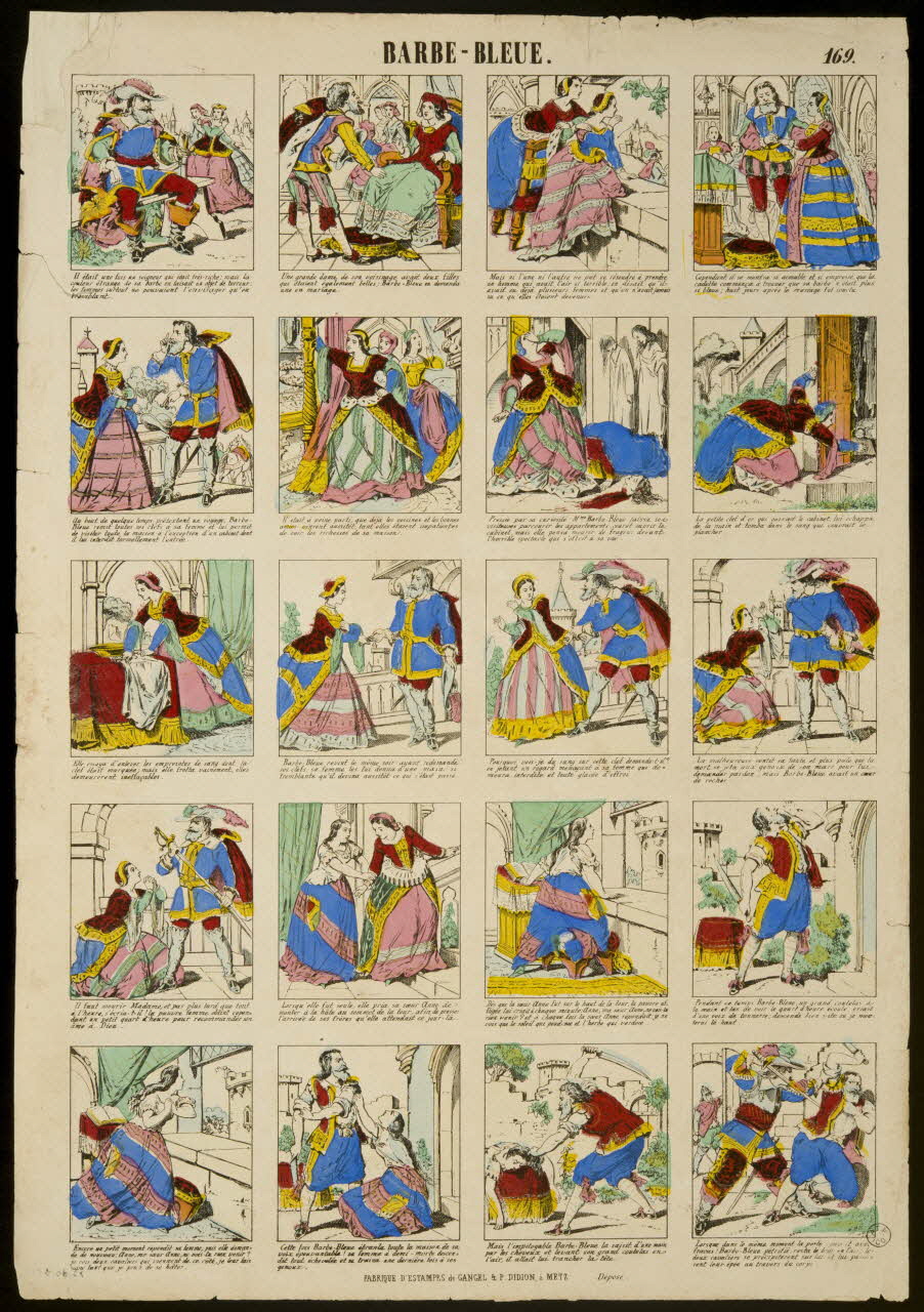 Gangel et Didion estampe BARBE-BLEUE. Metz 1858-1868 1953.86.3309 Photo