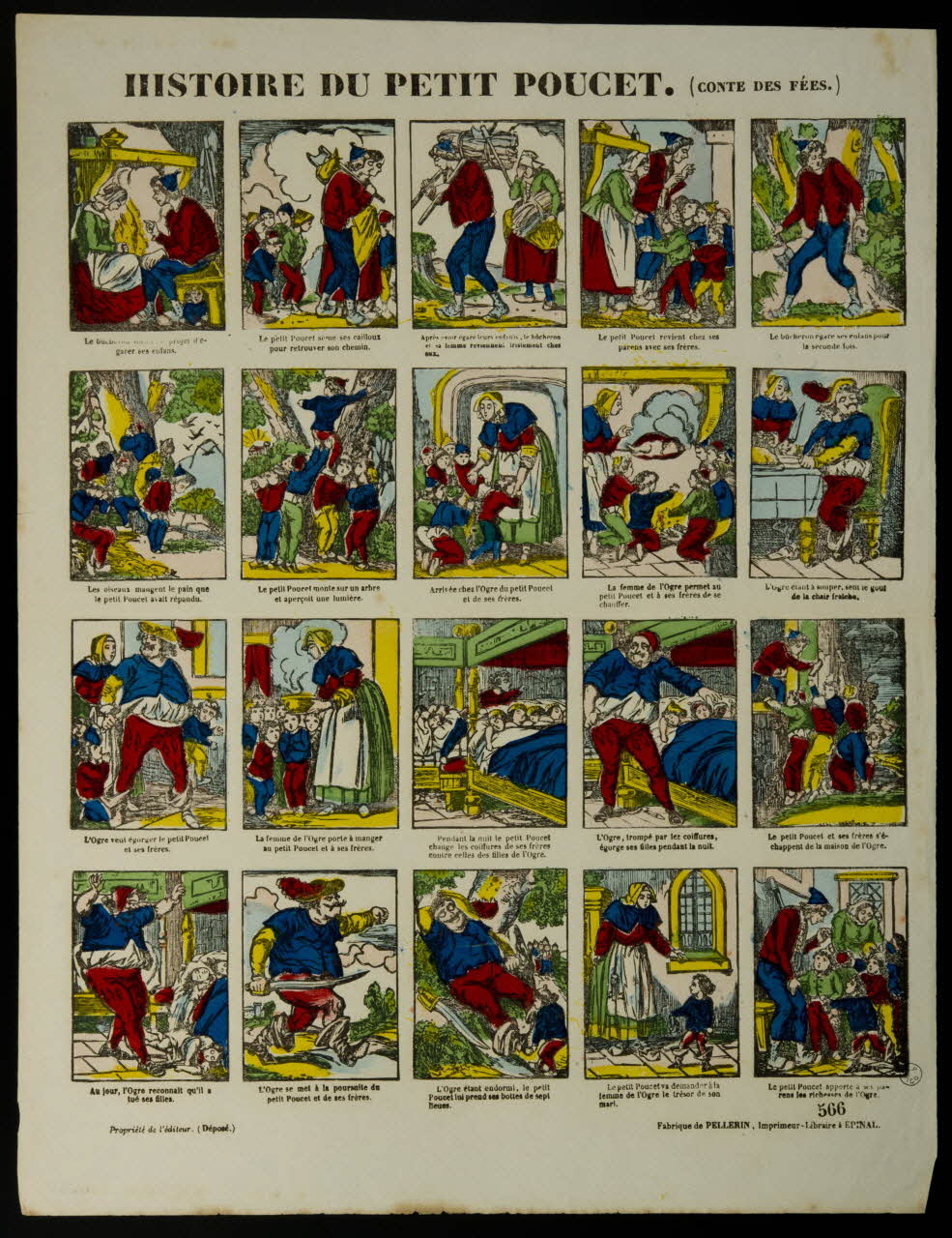 Pellerin estampe HISTOIRE DU PETIT POUCET. (CONTE DES FEES.) Lorraine, France 1857 1953.86.3360 Photo