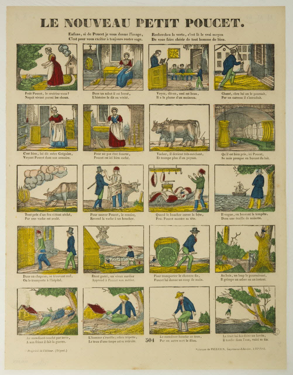 Pellerin estampe LE NOUVEAU PETIT POUCET. Lorraine, France 1840 1953.86.3375 Photo