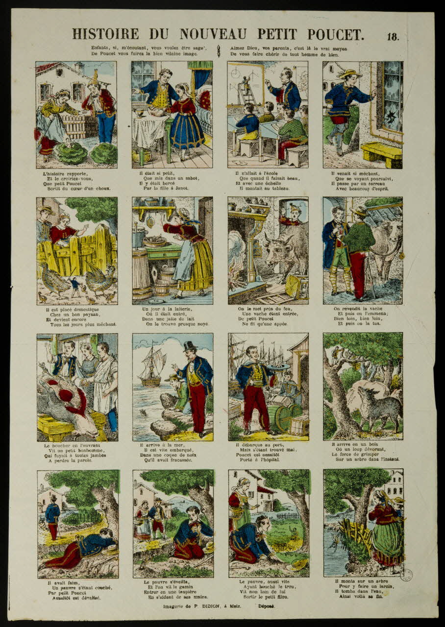 Paulin Didion estampe HISTOIRE DU NOUVEAU PETIT POUCET. Metz 1869-1879 1953.86.3380 Photo