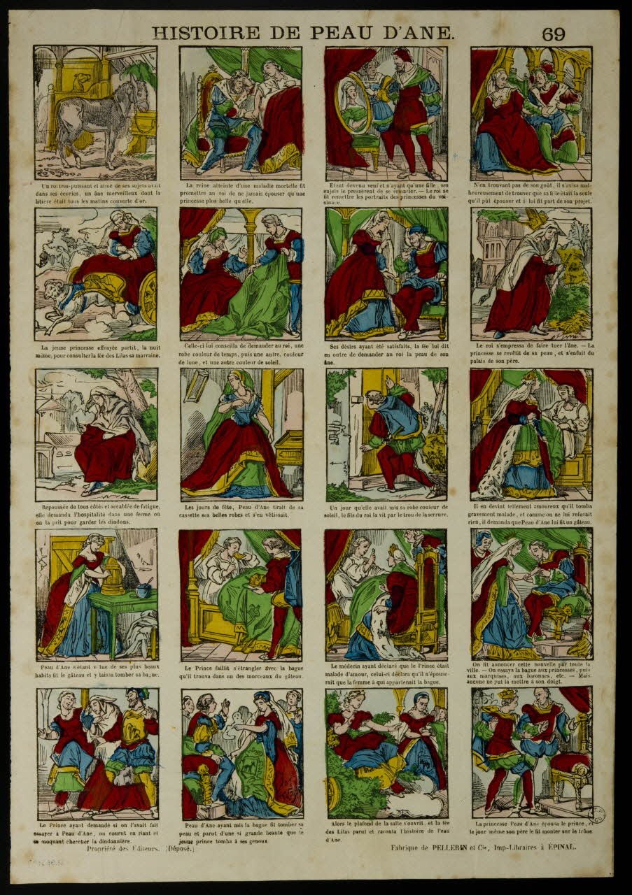 Pellerin estampe HISTOIRE DE PEAU-D'ANE. Lorraine, France 1866 1953.86.3389 Photo