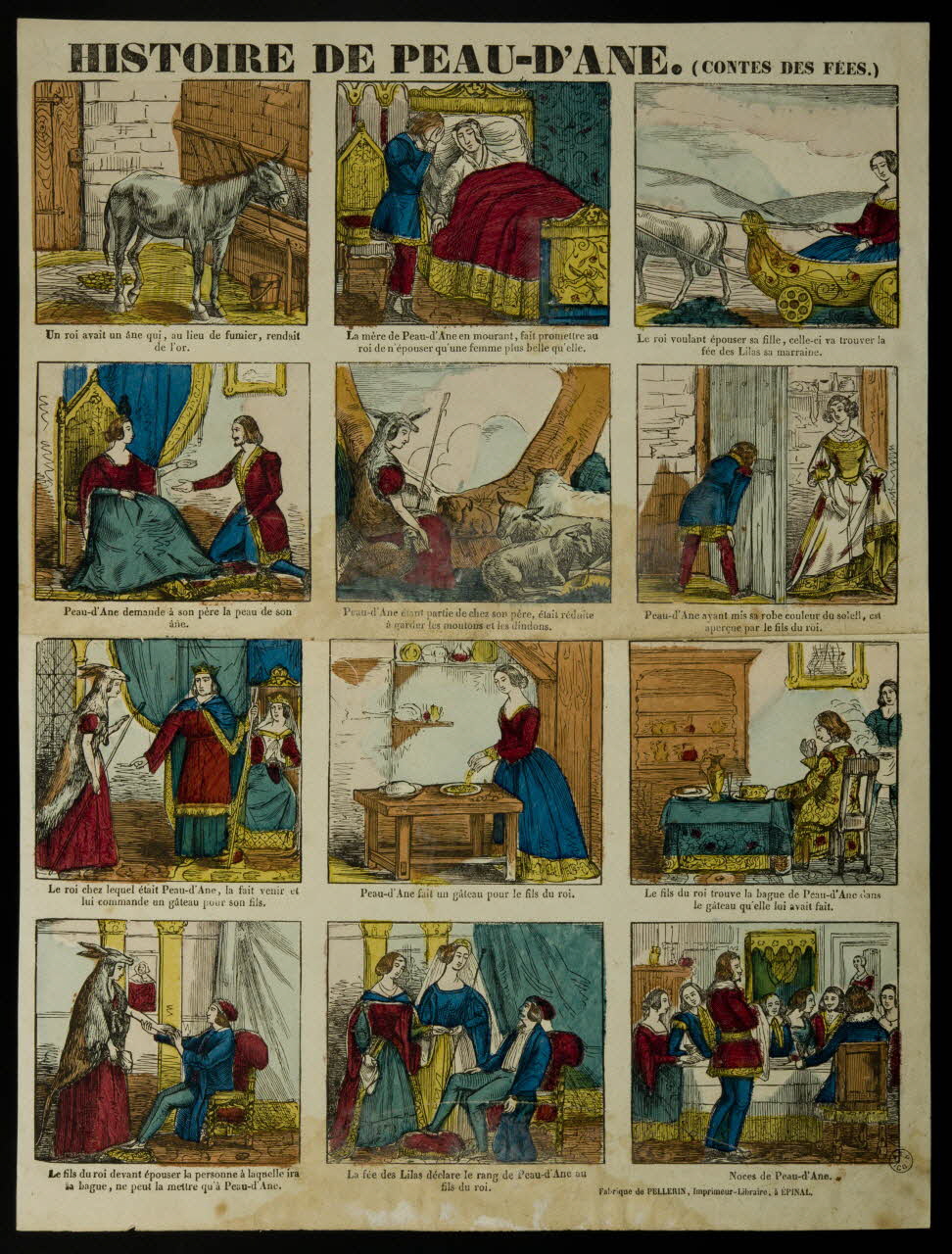 Pellerin estampe HISTOIRE DE PEAU-D'ANE. (CONTES DES FEES.) Lorraine, France 1842 1953.86.3390 Photo
