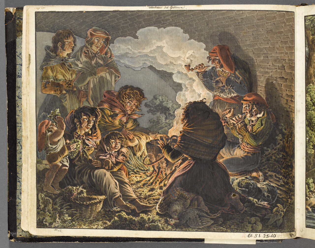 Charles Stanislas Léveillé album Scène de repas Ile-de-France, France 1820 1961.51.25.10 Photo RMN-Grand Palais (Mucem)