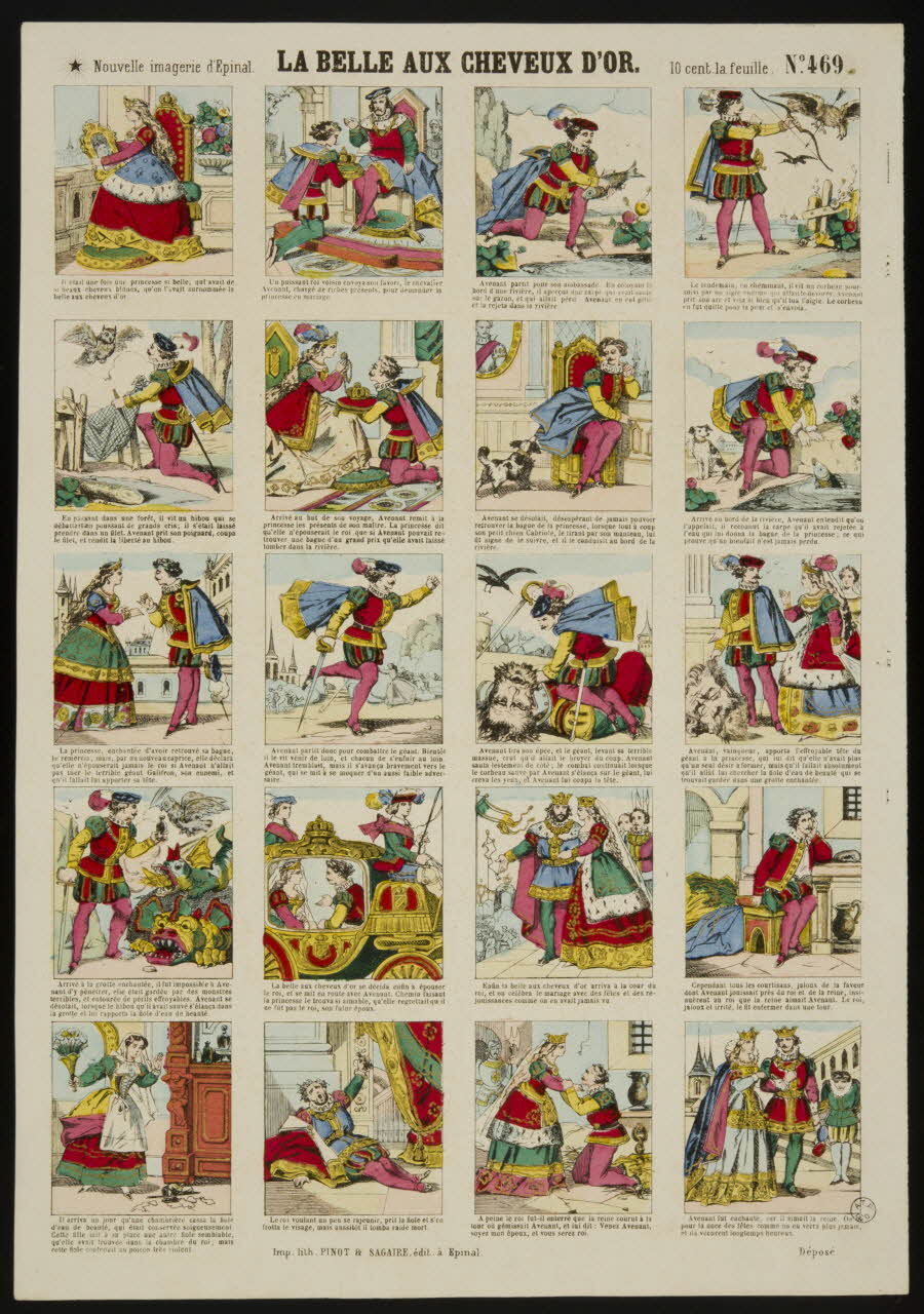 estampe LA BELLE AUX CHEVEUX D'OR. 1953.86.3395 Photo