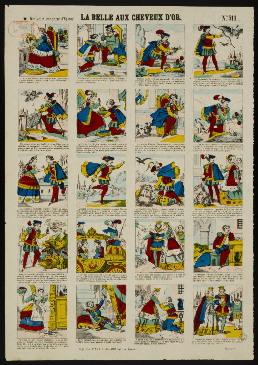 estampe LA BELLE AUX CHEVEUX D'OR. 1953.86.3396 Photo