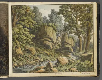 Charles Stanislas Léveillé album Torrent de Campeaume, près Molitg. 1820 1961.51.25.11 Photo RMN-Grand Palais (Mucem)