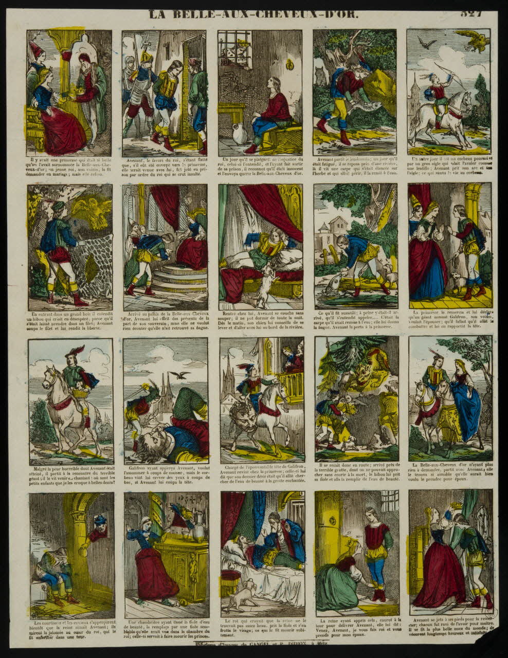 Gangel et Didion estampe LA BELLE-AUX-CHEVEUX-D'OR. Metz 1858-1868 1953.86.3399 Photo