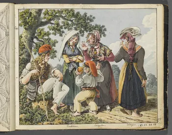 Charles Stanislas Léveillé album Roussillon.  Languedoc.  Cerdagne. 1820 1961.51.25.15 Photo RMN-Grand Palais (Mucem)