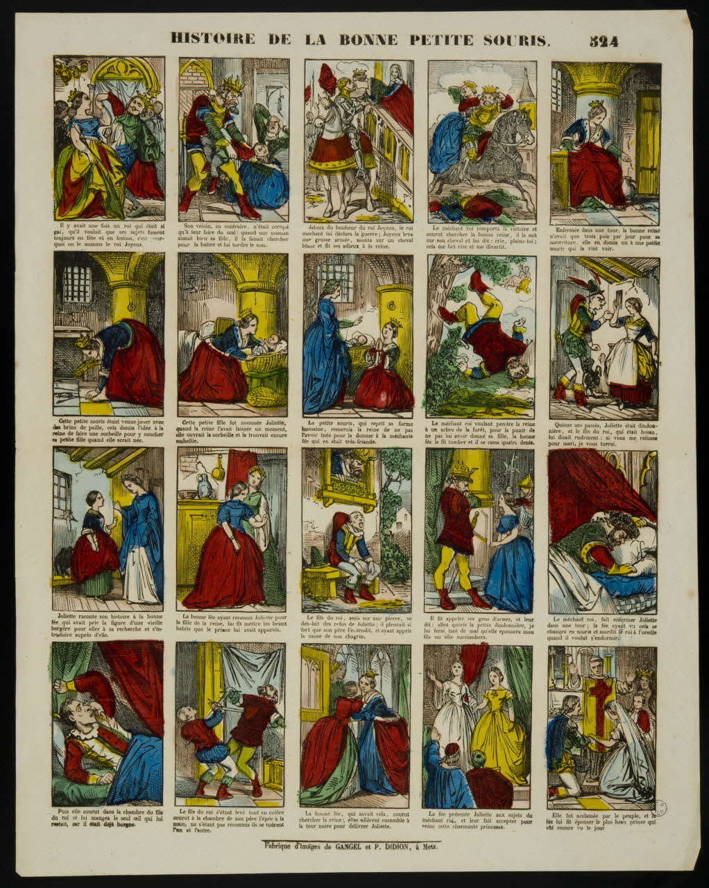 Gangel et Didion estampe HISTOIRE DE LA BONNE PETITE SOURIS. Metz 1858-1868 1953.86.3410 Photo