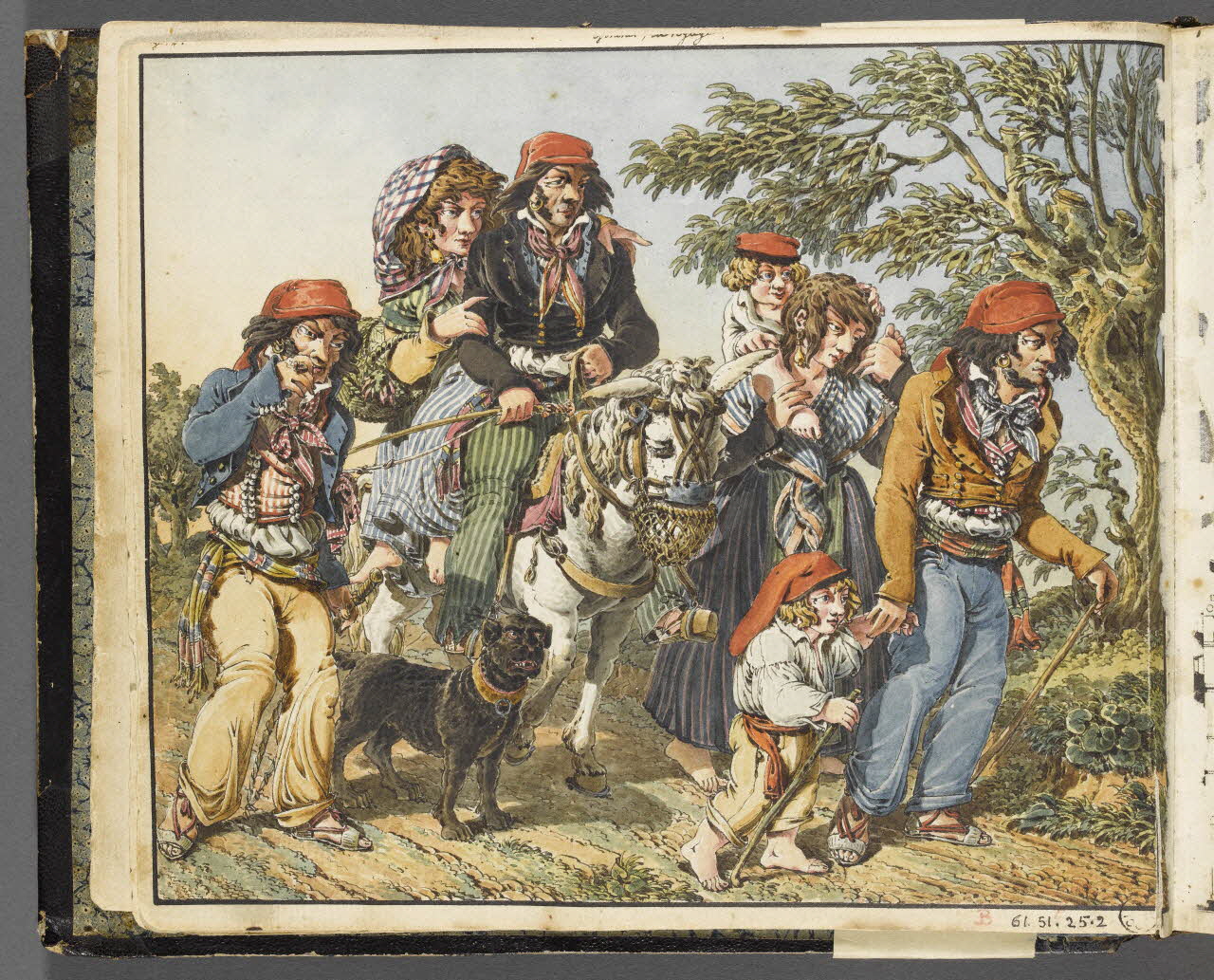 Charles Stanislas Léveillé album Scène de voyage Ile-de-France, France 1820 1961.51.25.2 Photo RMN-Grand Palais (Mucem)