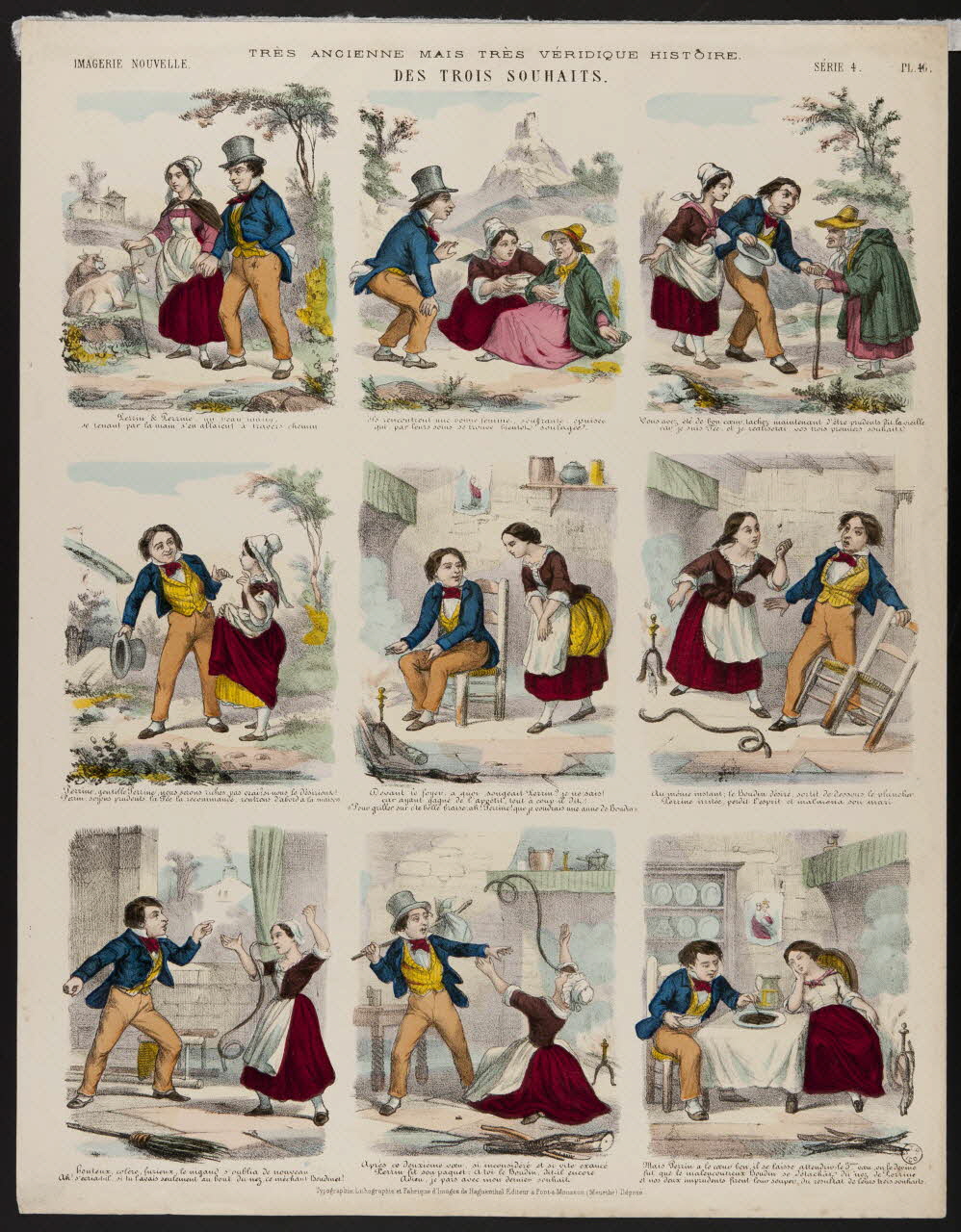 Elie Haguenthal à registres (3) TRES ANCIENNE MAIS TRES VERIDIQUE HISTOIRE.  DES TROIS SOUHAITS. Pont-à-Mousson 1860-1870 1953.86.3424 Photo